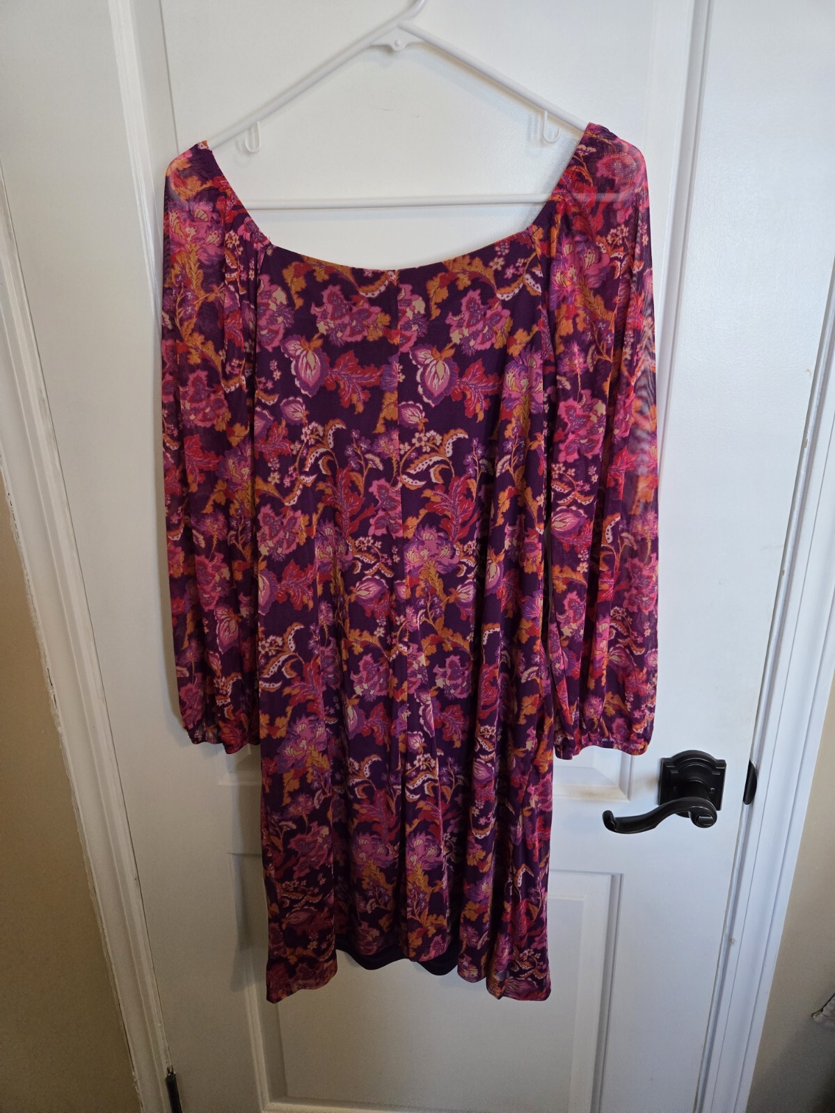 Harper 241 Women’s XL PURPLE RED ORANGE FLORAL Dress pullover NWT