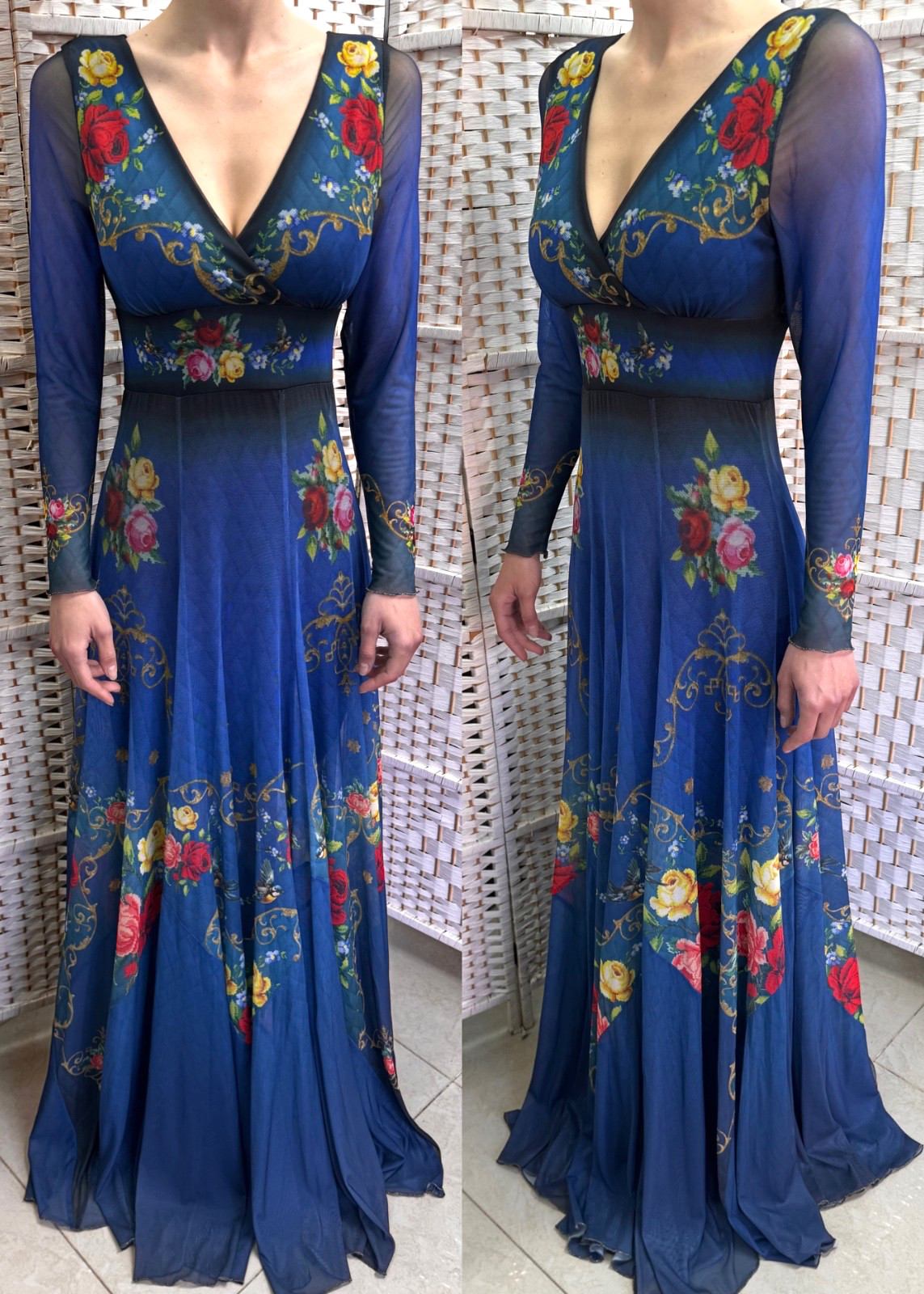 Michal Negrin Elegant Full length Floral dress Size – XS – NWT