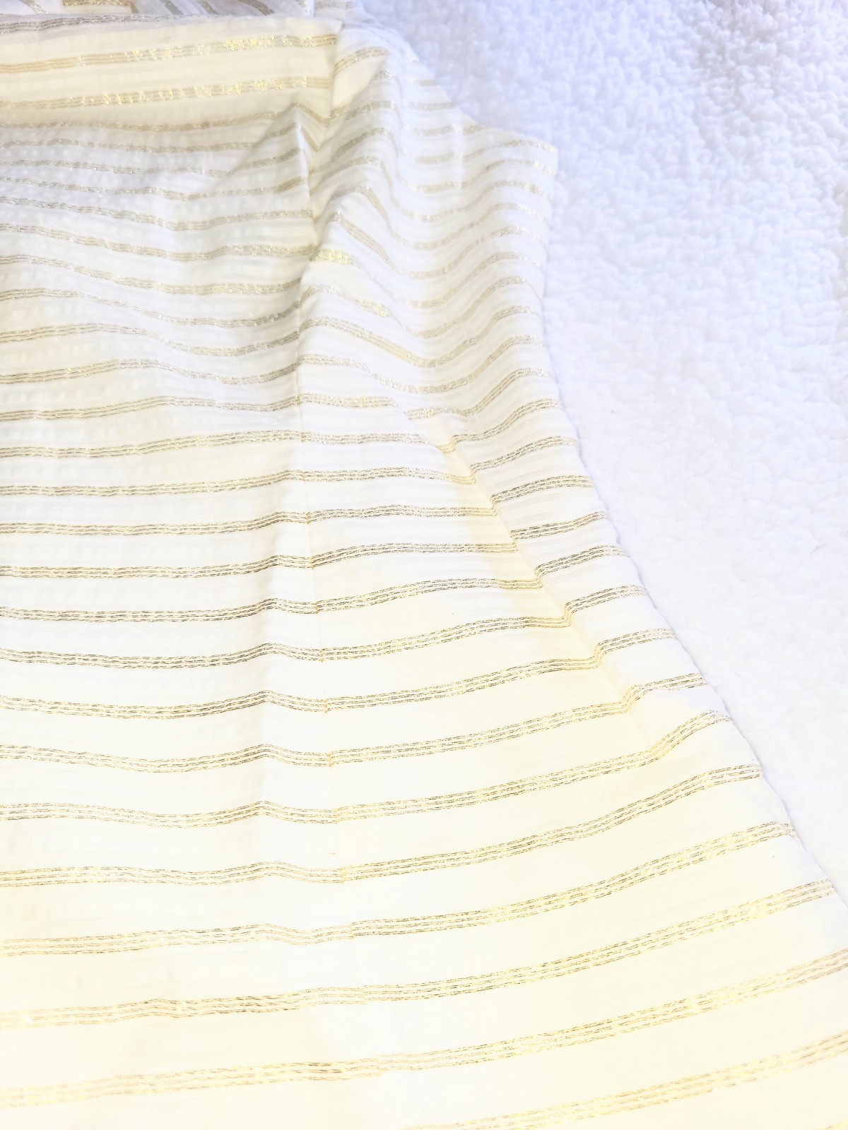 NWOT Lilly Pulitzer Henley Metallic Gold & Ivory White Sheath Dress Size 4