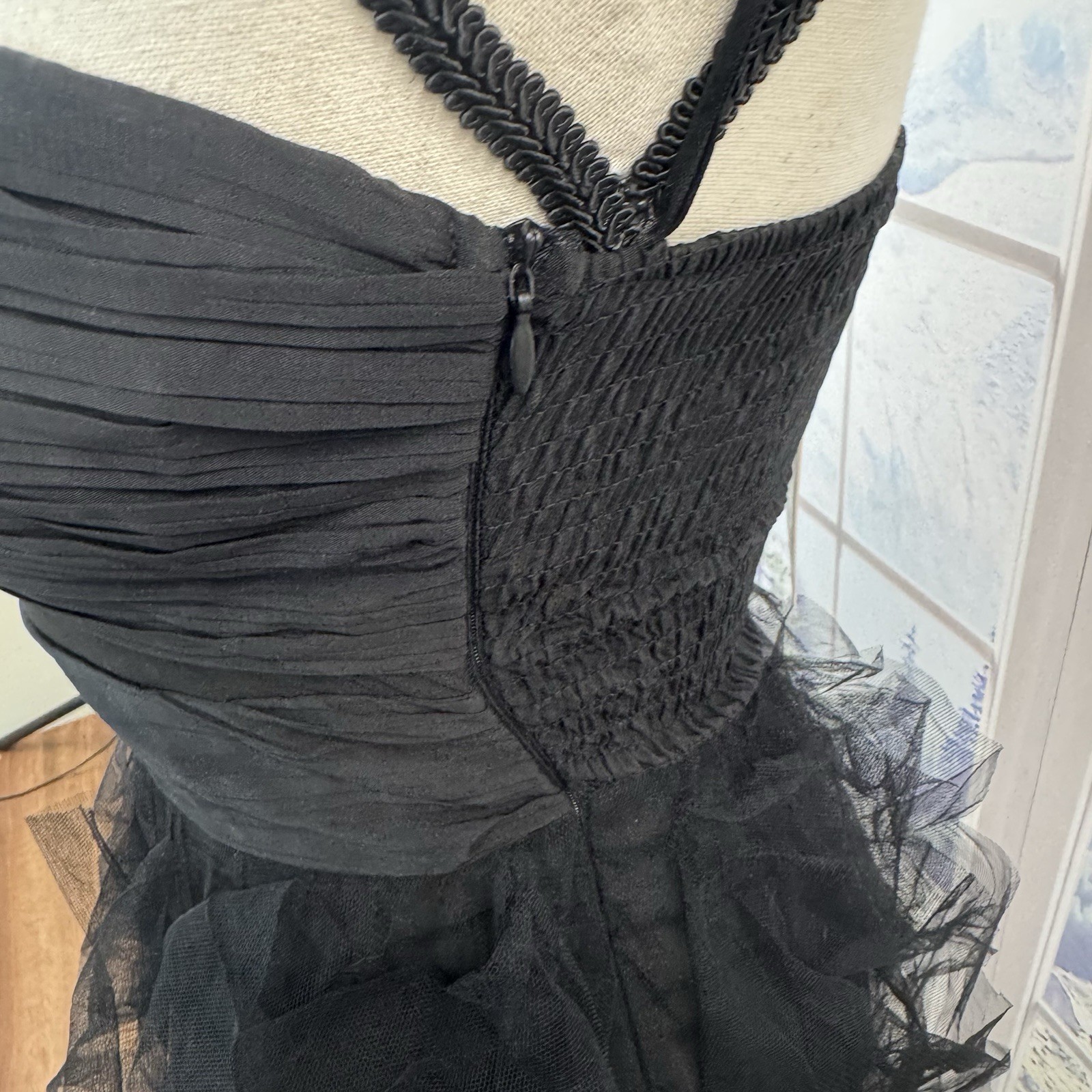 Hello Molly LAVISH STYLE TULLE MAXI Black Evening DRESS Sleeveless Size US 2/XS