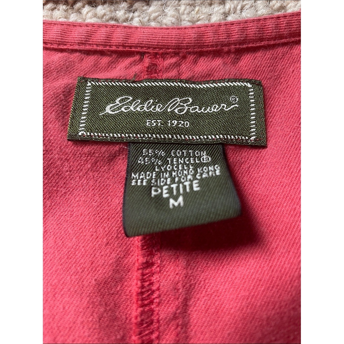 Eddie Bauer Sleeveless Coral Button-Side Pocket Pinafore Dress Size Medium P