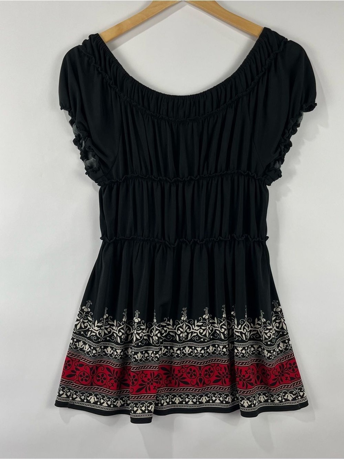Max Studio 2 Piece Skirt Set Off Shoulder Handkerchief Hem Stretch Medium