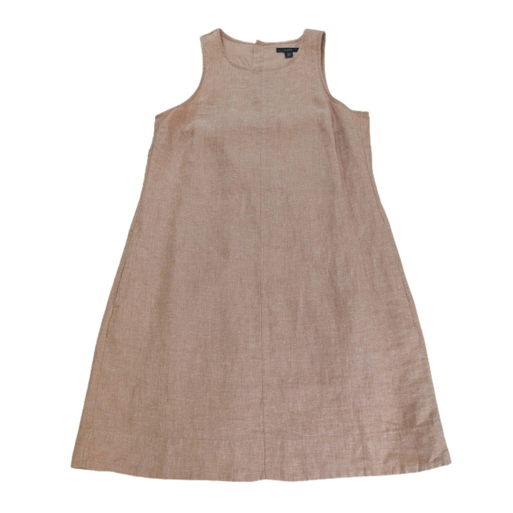 J.Crew Women’s Light Coral Linen Look Shift Dress Coastal Chic Soft Minimal XS
