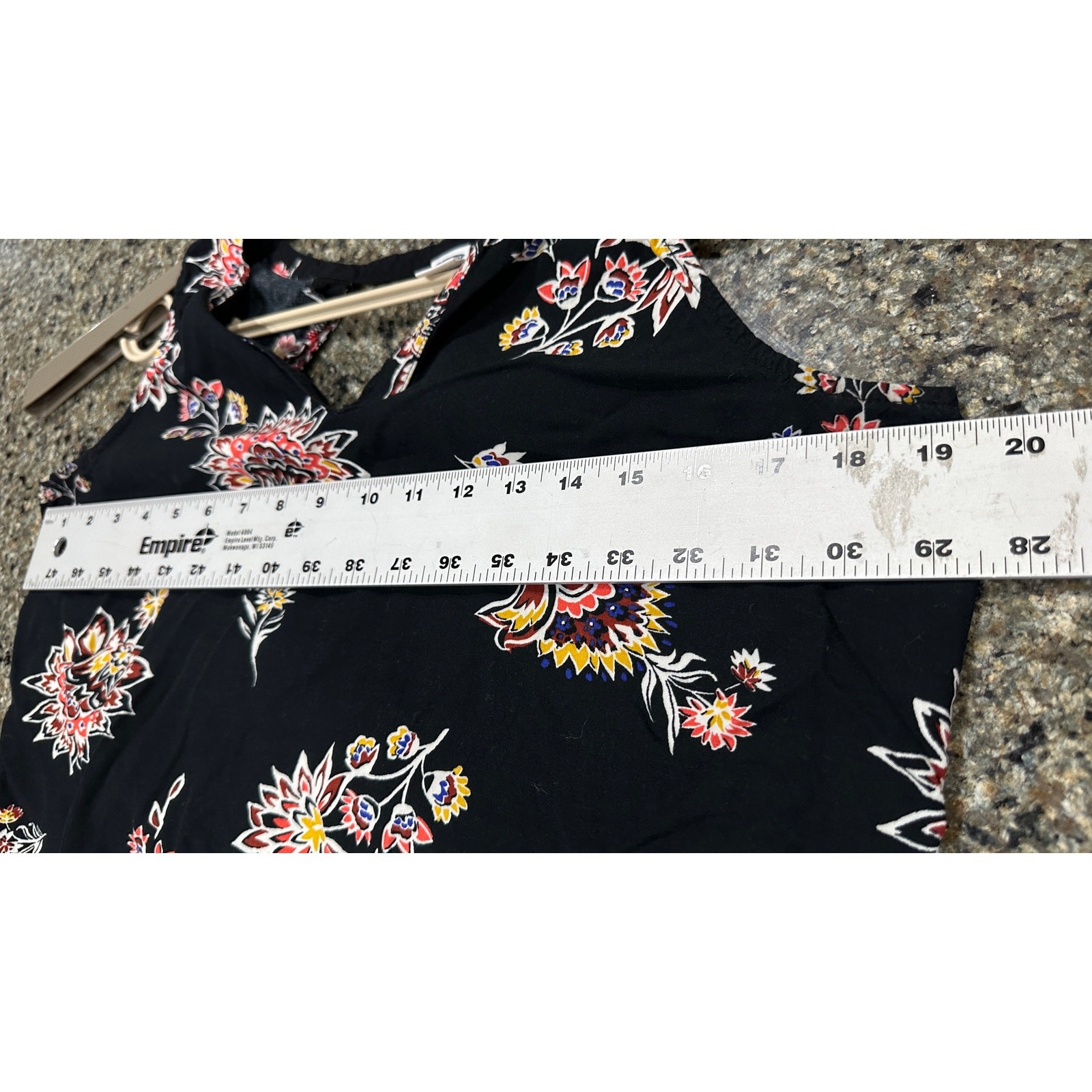 Old Navy Dress Size M Black Yellow Brown Floral Botanical Sleeveless Summer