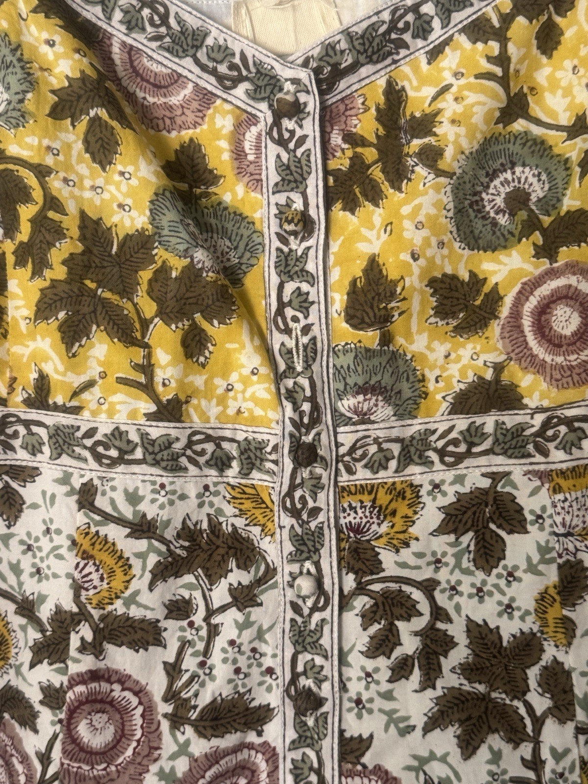 NWT Anokhi Sausalito Sundress Size M | Vibrant Floral Block Print Cotton
