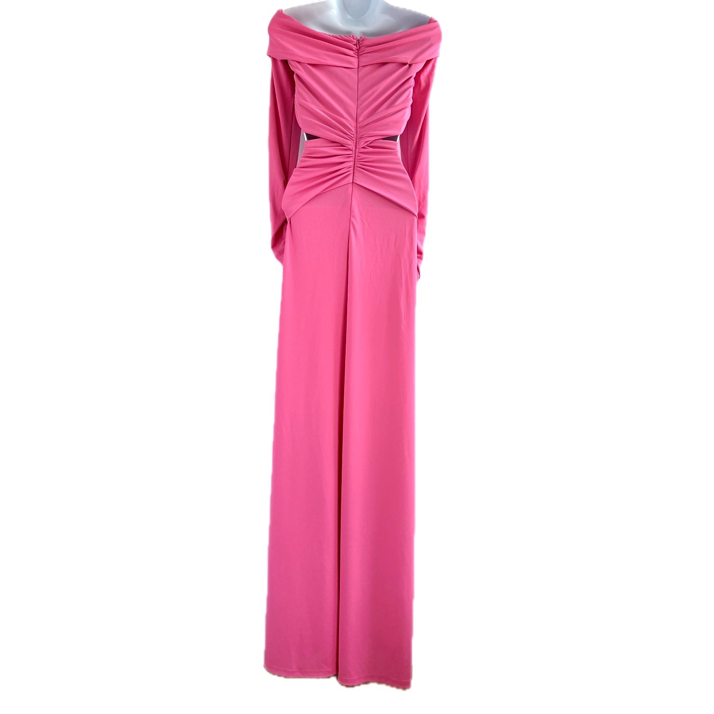 NWT DUNDAS x REVOLVE Elowen Maxi Dress Womens M Sexy Chic Hot Pink Y2K Bardot