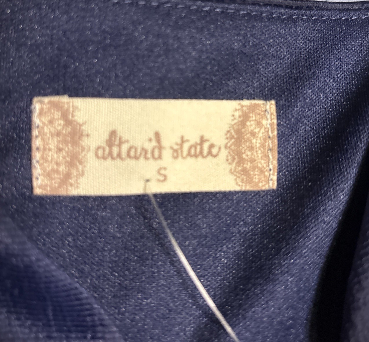 Altar’d State Romper Navy Mini Crossover Front Tiered Bottom NWT Size Small