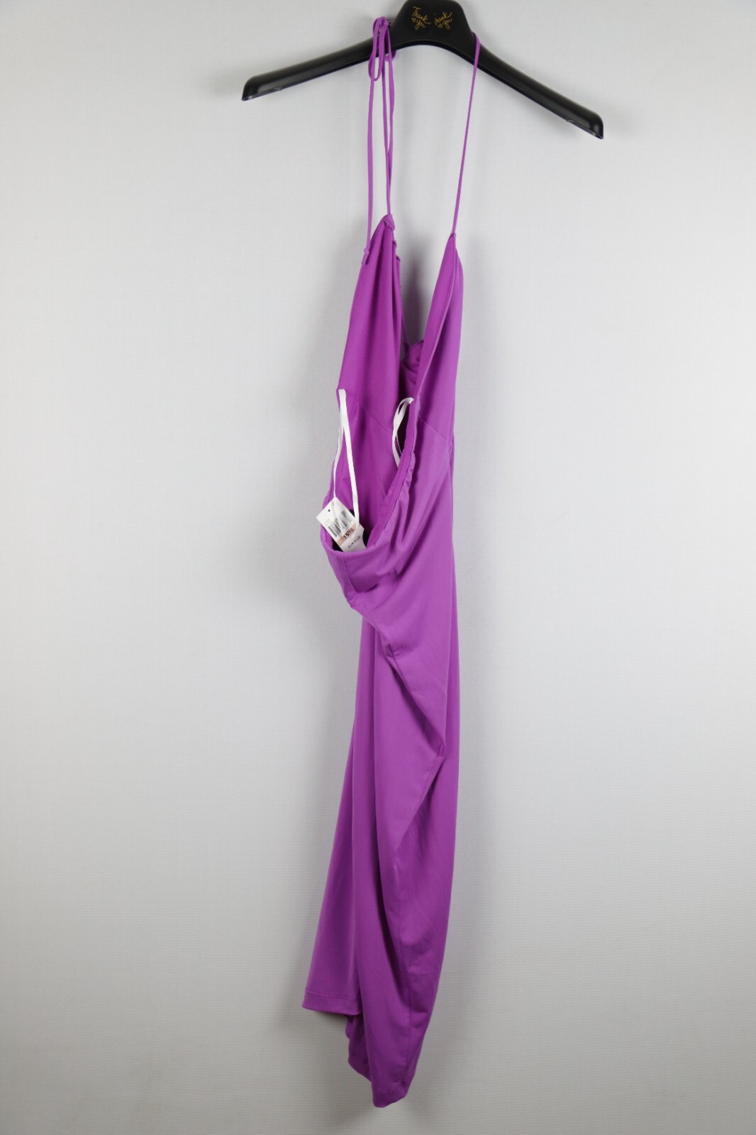 B DARLIN Women’s Purple Tie Lined Open Back Sleeveless Midi Dress Juniors 1516