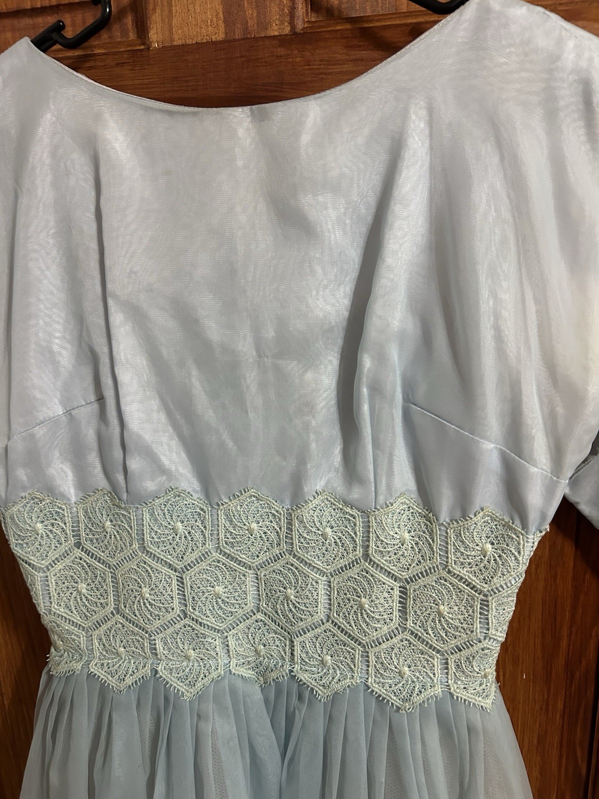 Dreamy 50s Vintage Blue Dress Small Union Made Fairycore Alice in Wonderland