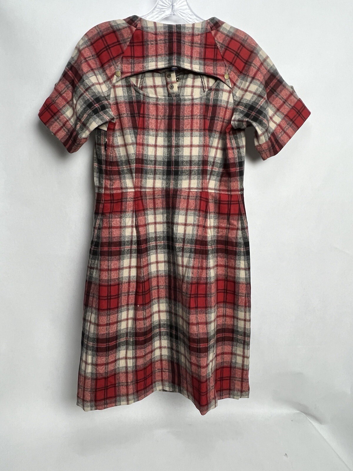 Pendleton The Portland Collection 100% Virgin Wool Plaid Red Tartan Dress Small