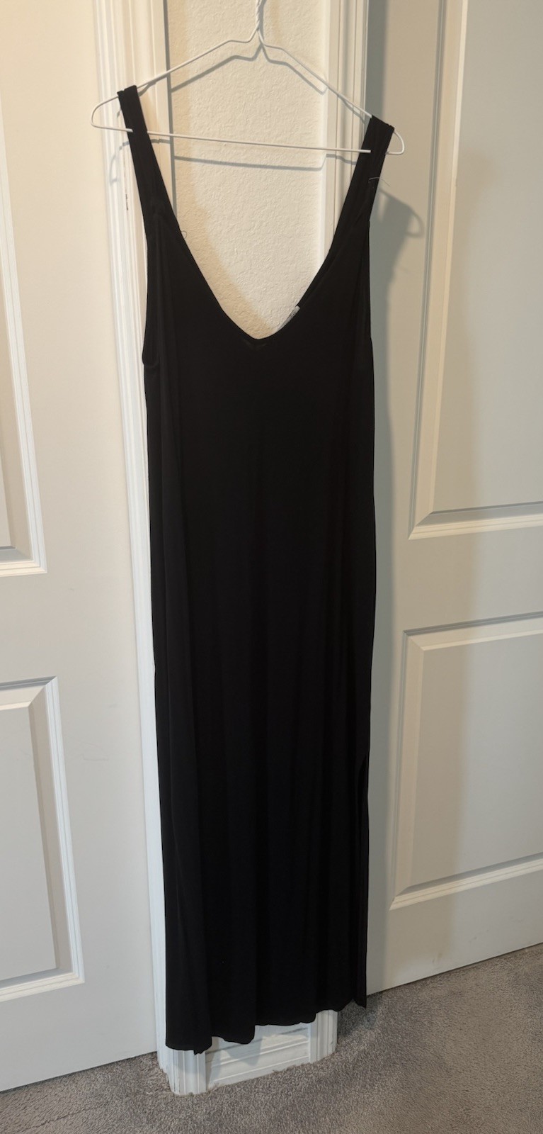 Green Envelope Los Angeles Black Maxi Long Dress Large