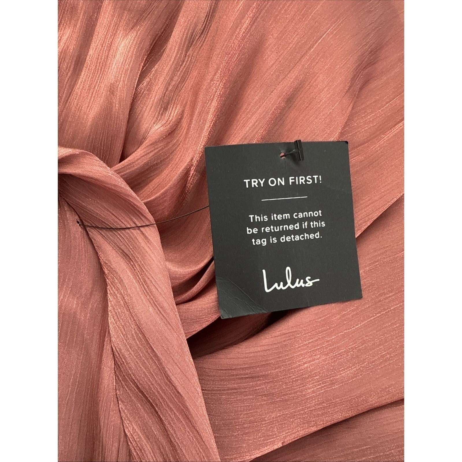 Lulus Mauve Pink Pleated Bow Front Balloon Sleeve Mini Dress Small New