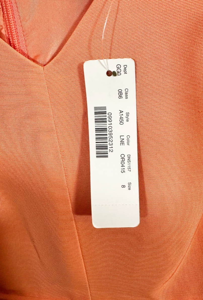 NWT JCREW Faille Sleeveless KAMI Bridesmaid Dress Size 8 Tangerine Fit & Flare