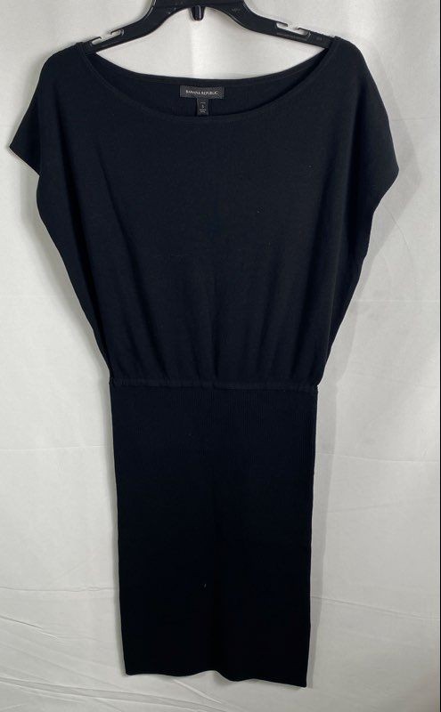 Banana Republic Women’s Black Lenzing Ecovero Splash Sweater Dress NWT Sz SP