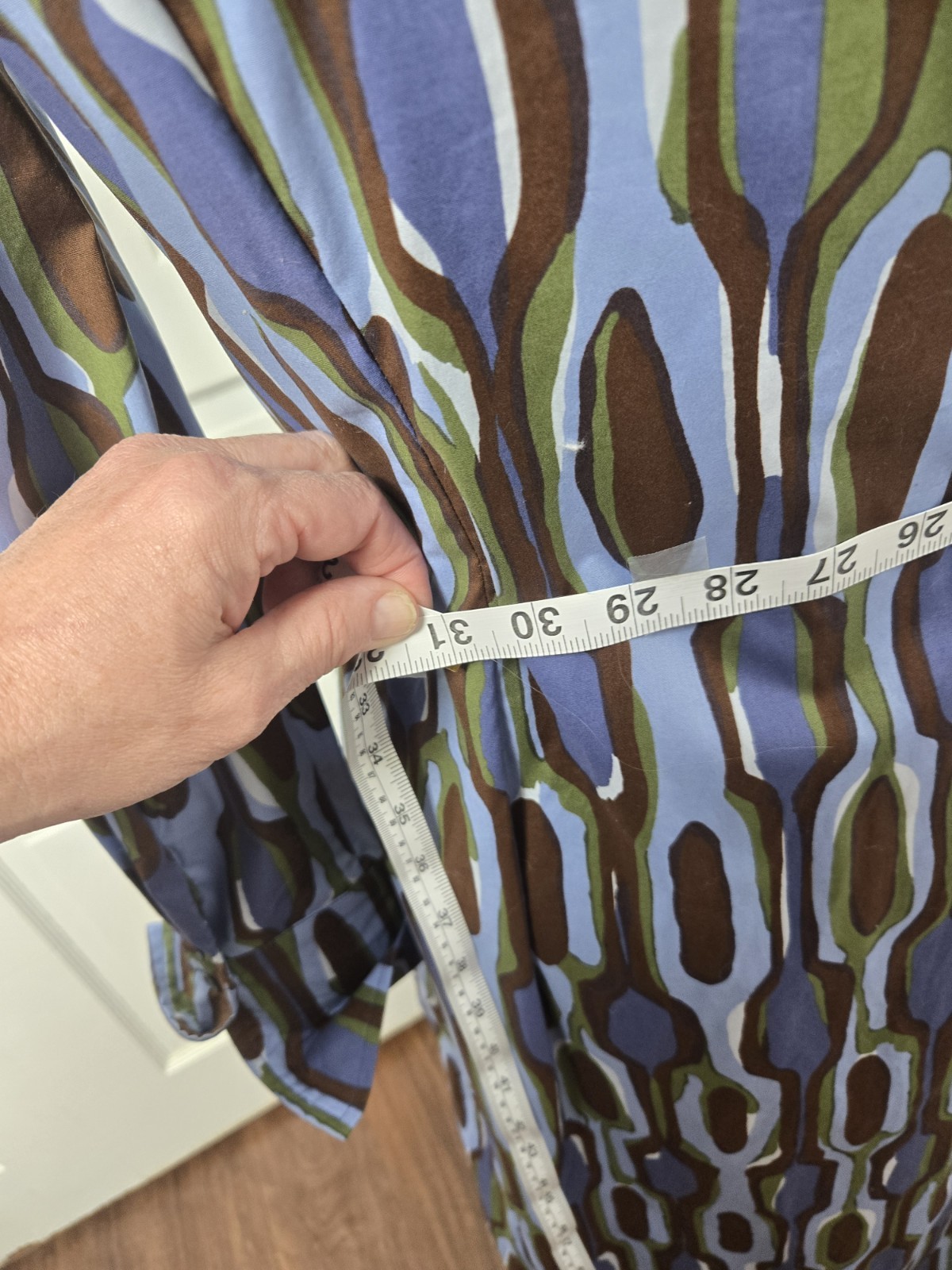 J. McLaughlin Orla Dress Size Small Blue, Brown And Green