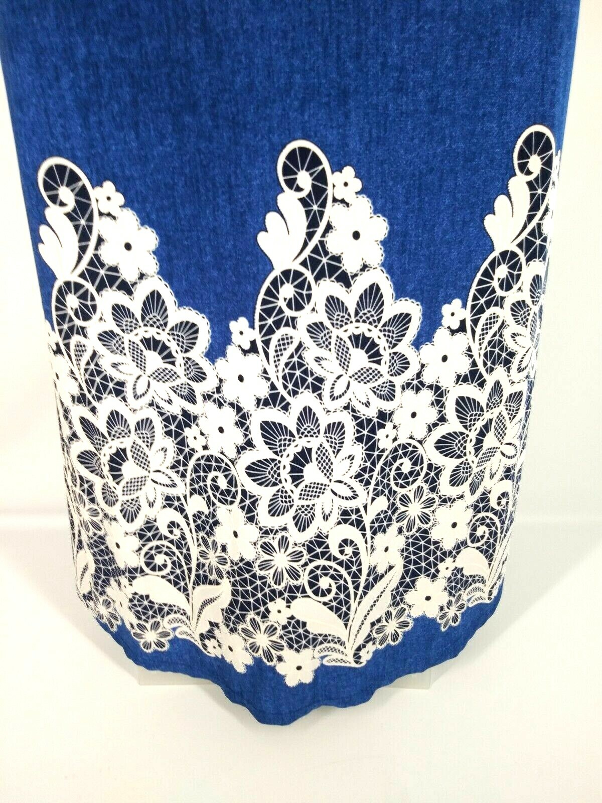 SJS Womens Shift Dress SIZE S Sleeveless Floral Blue Polyester Spandex