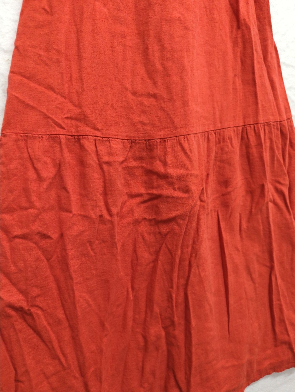 Valentina Naldi Red Sleeveless Maxi Dress With Cross Back Straps Made In Italy S