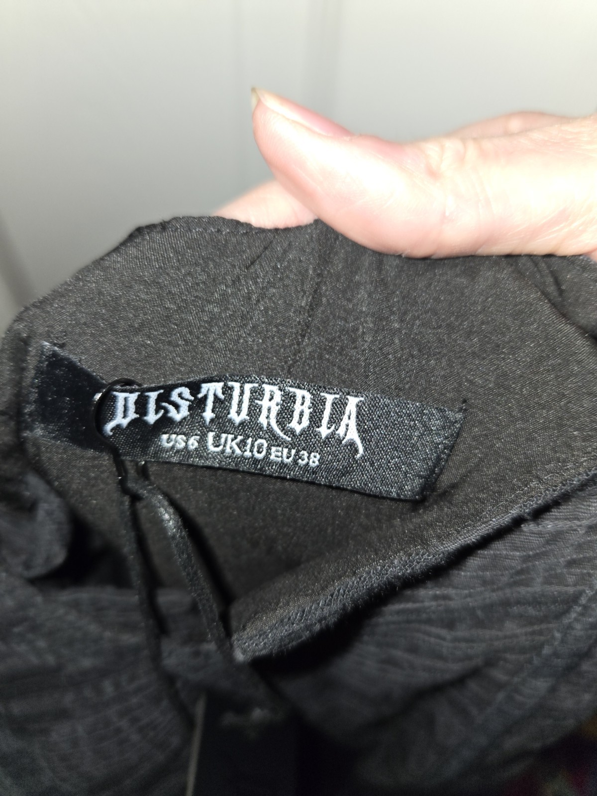 Disturbia Long Sleeve Mina Corset Midi Dress BLACK size 6 US size 10 UK New