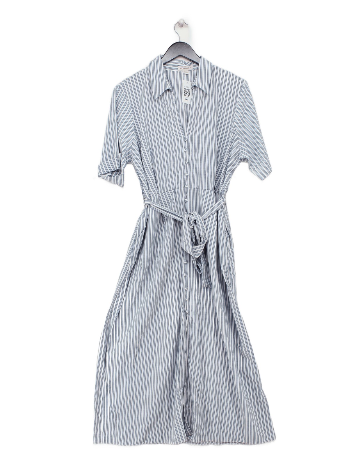 Monsoon Shirt Midi Dress UK20 in Blue