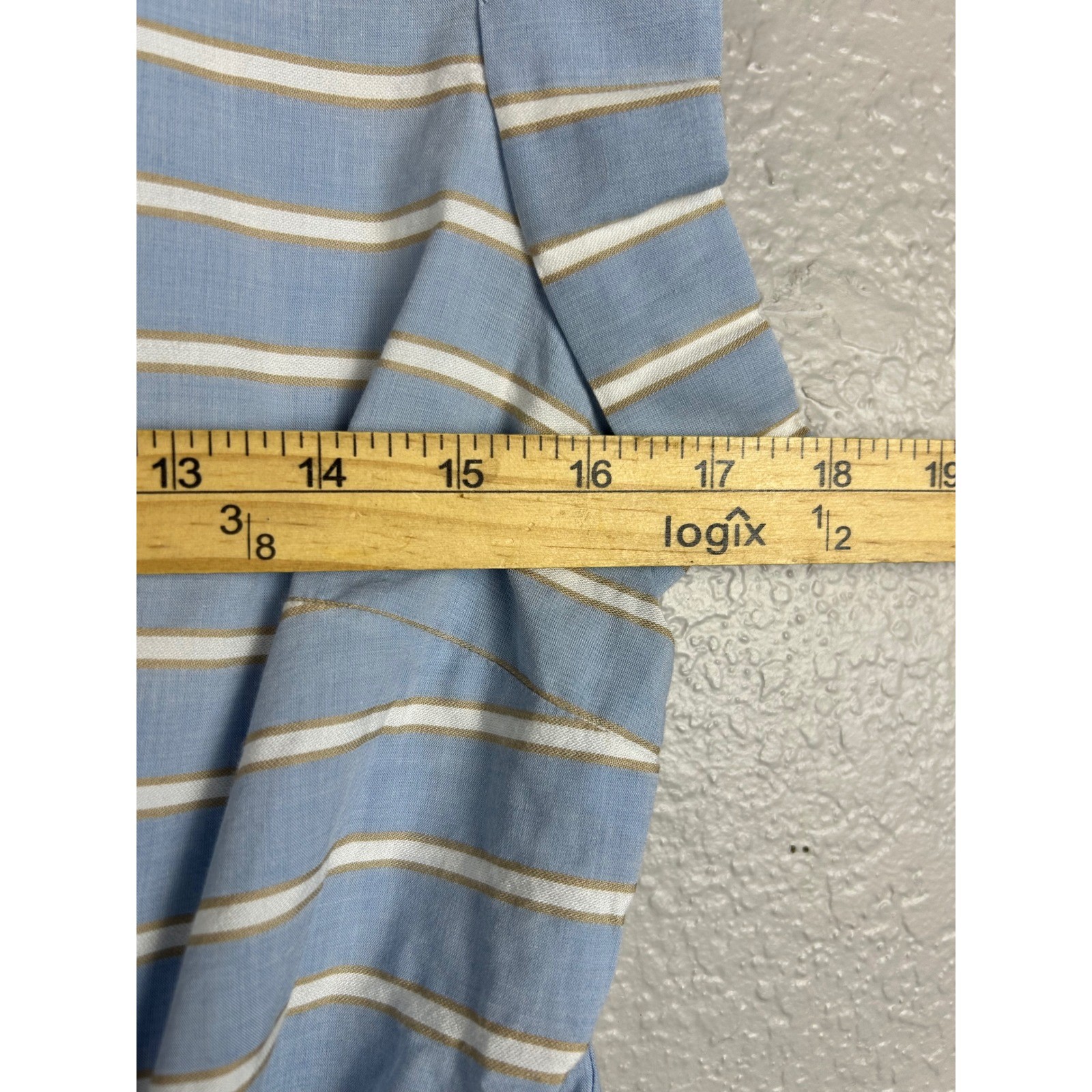 Veronica Beard Blue White Striped Ruched Button Front Sleeveless Midi Dress 6