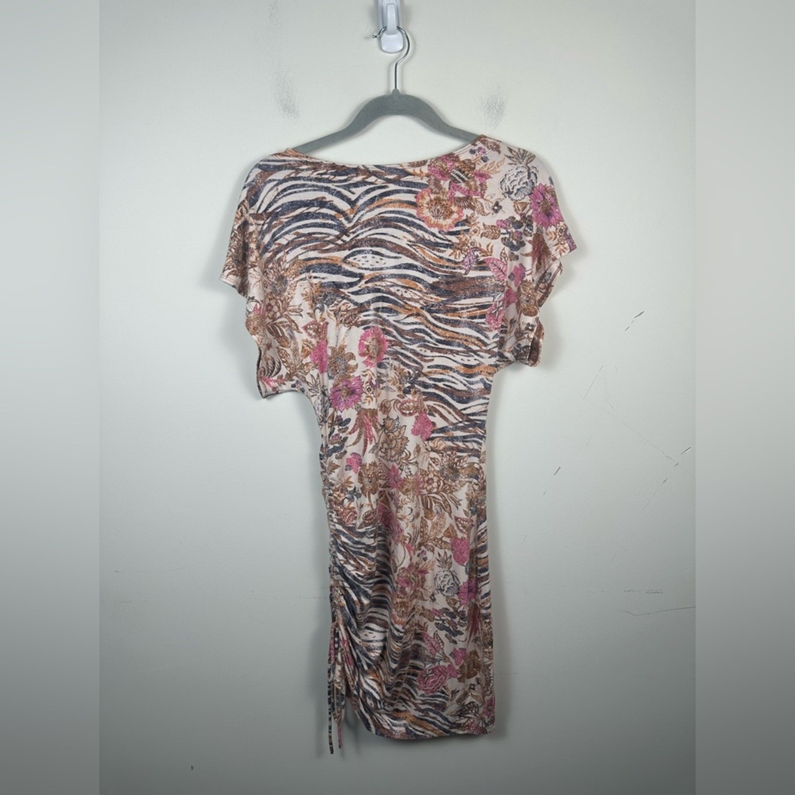 Anthropologie Daily Practice Short Ruched Dress Size Small EUC