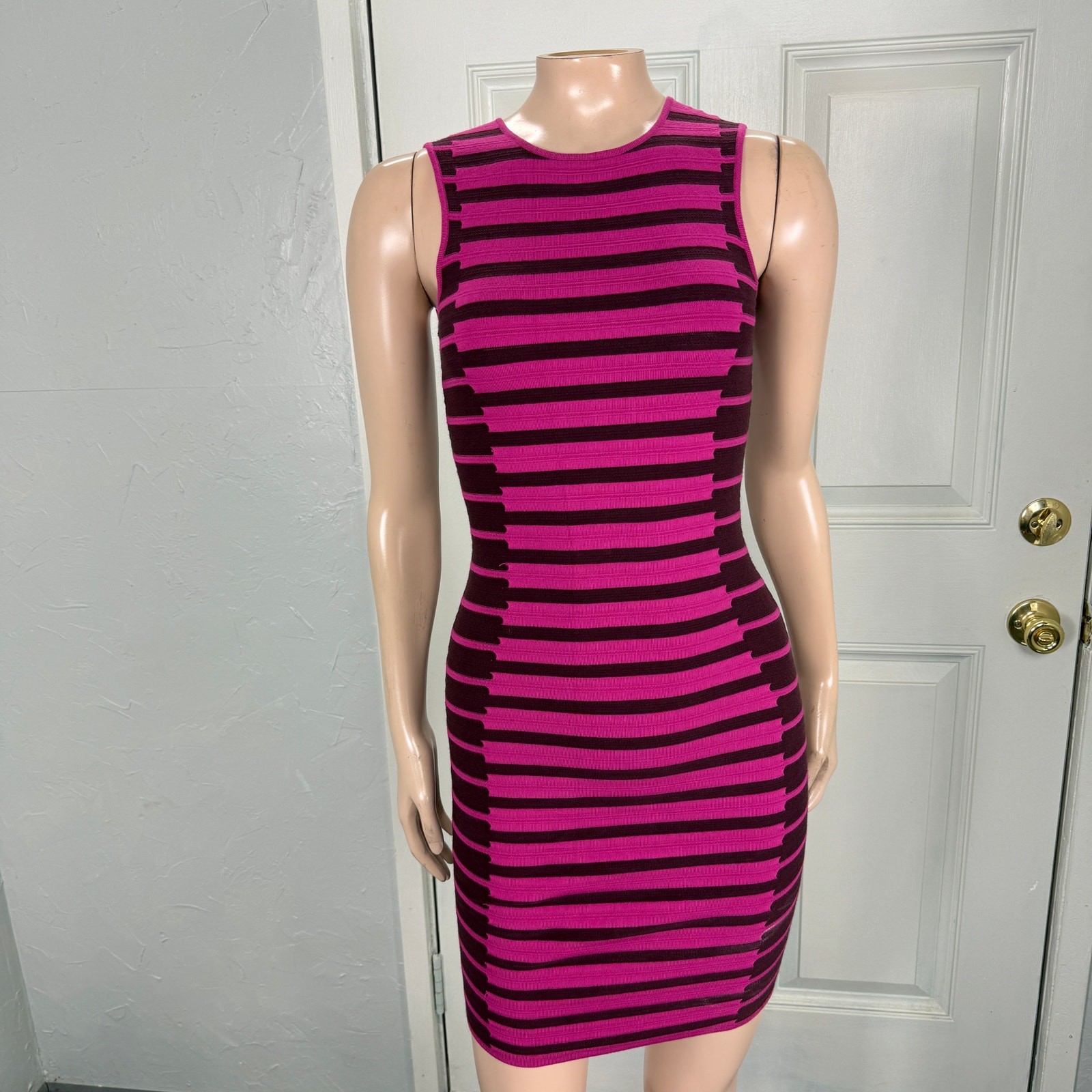 NEW Opening Ceremony Women’s Sleeveless Dress XS Graphic Knit Stripe AA26