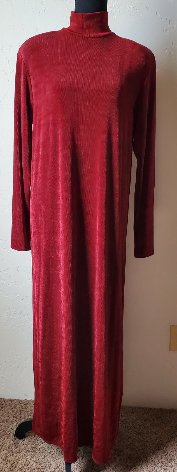 #39 – LINDA LUNDSTROM Basics Red Dress + Cardigan 2Pc Set L NWT New Vintage 70s