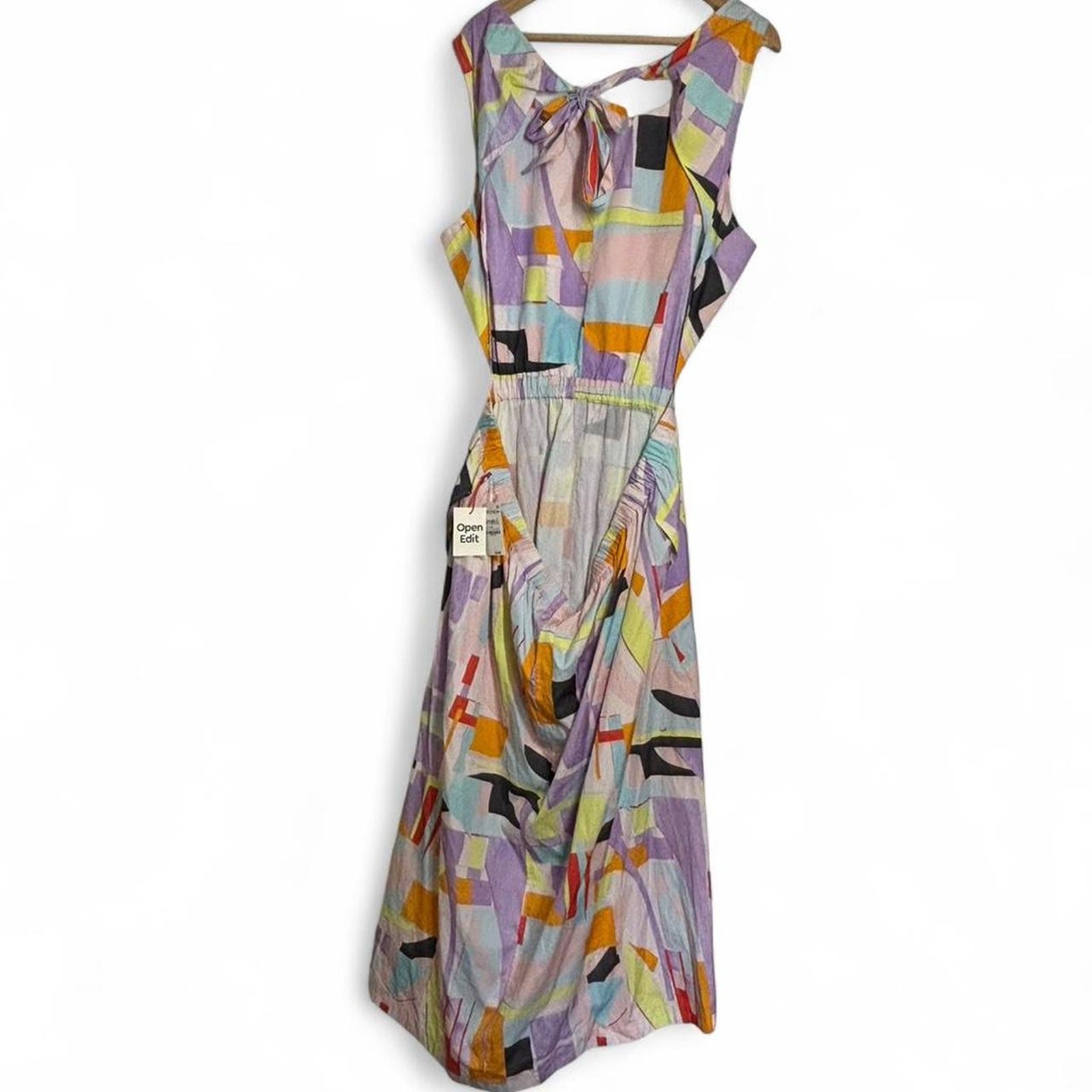 Spring Dress Nordstrom Open Edit Multicolor Long Boho Artsy Women’s 2XL NWT