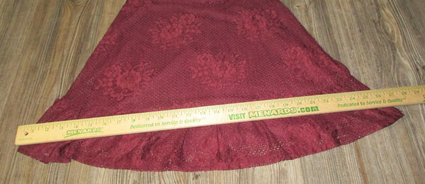 Speechless NWT Wine Sleeveless Princess Seam Ruffle Lace Dress Juniors Size S