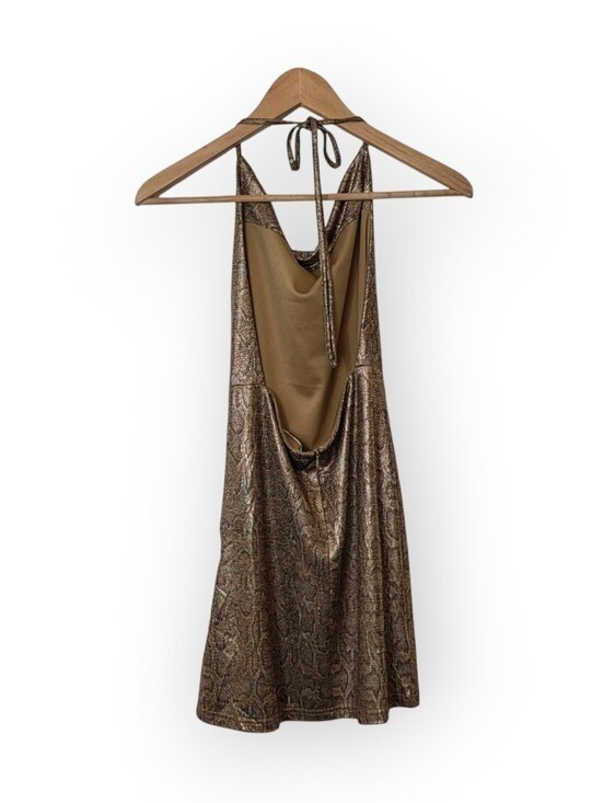 Superdown Snake Reptile Drape Neck Mini Dress Women’s Small