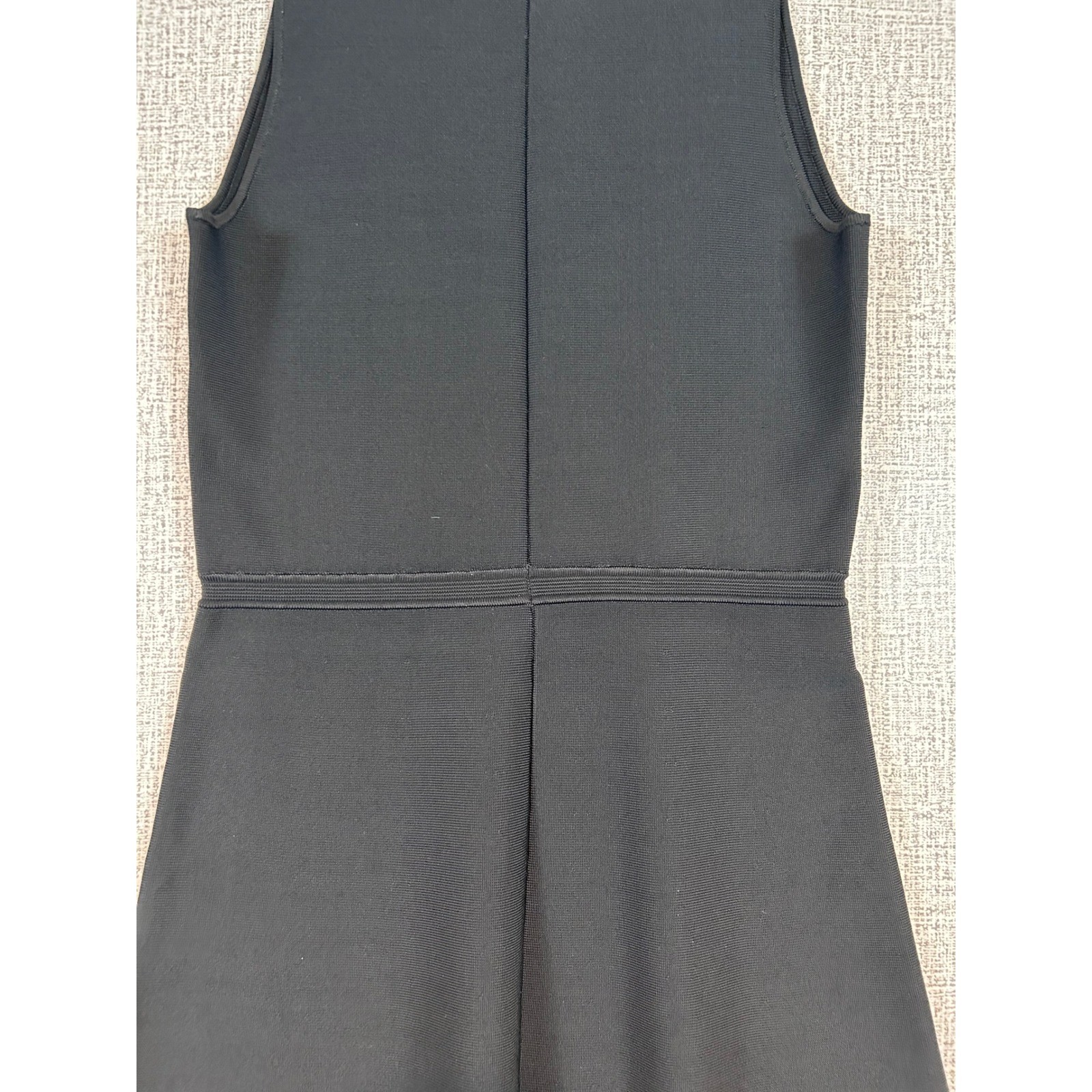 Theory Black Fit & Flare Knit Sleeveless Dress Knee Length Small LBD Minimalist