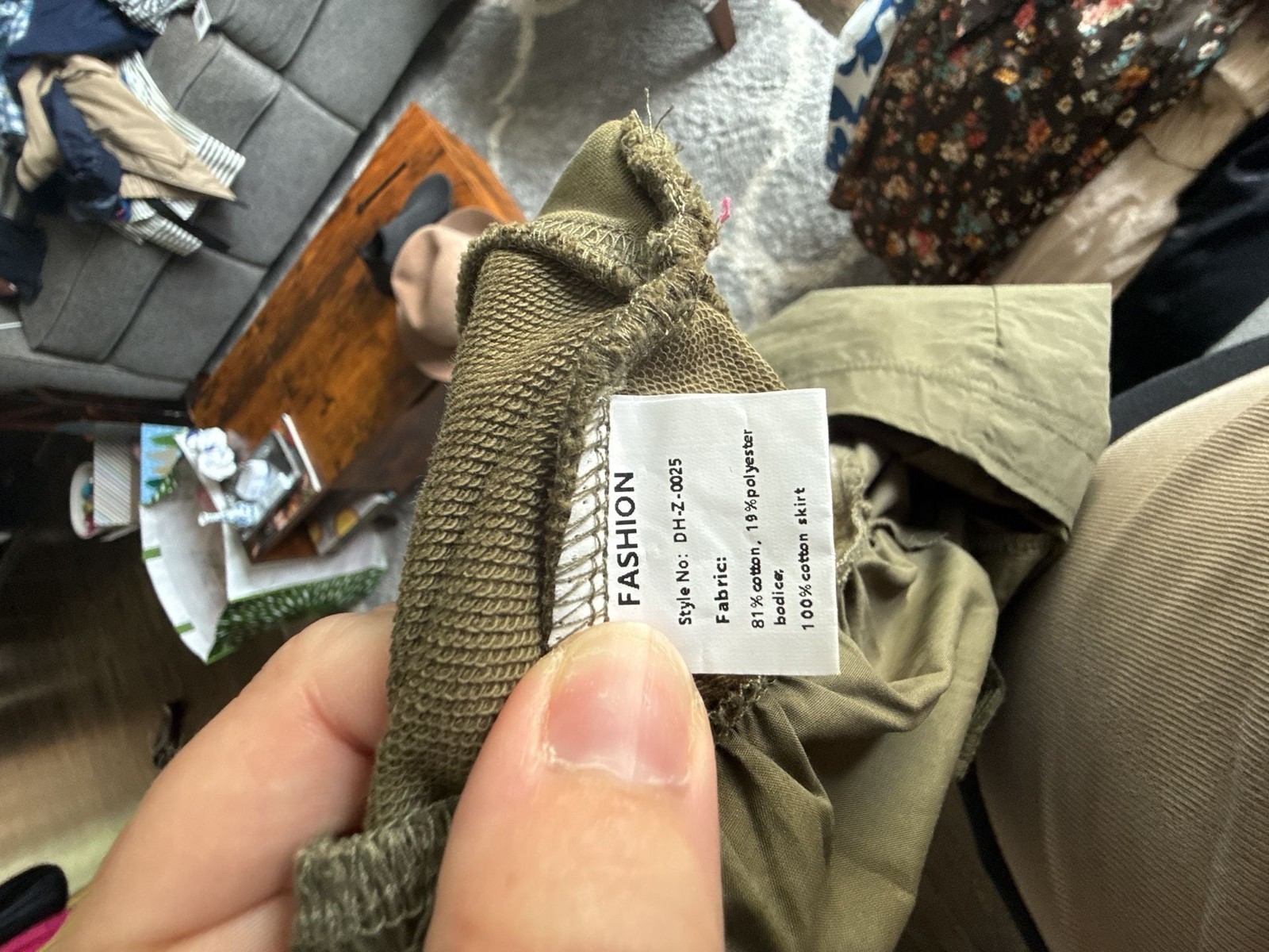 Fashion Olive Green Sleeveless Utility Drop-Waist Mini Dress with Pockets