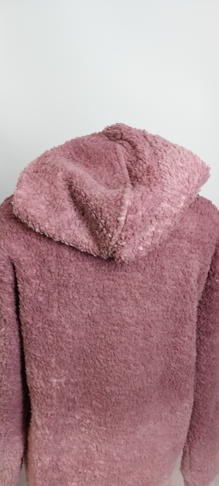 AVALANCHE SHEARLING HOODED SWEATER DRESS SZ LG BERRY COMBO