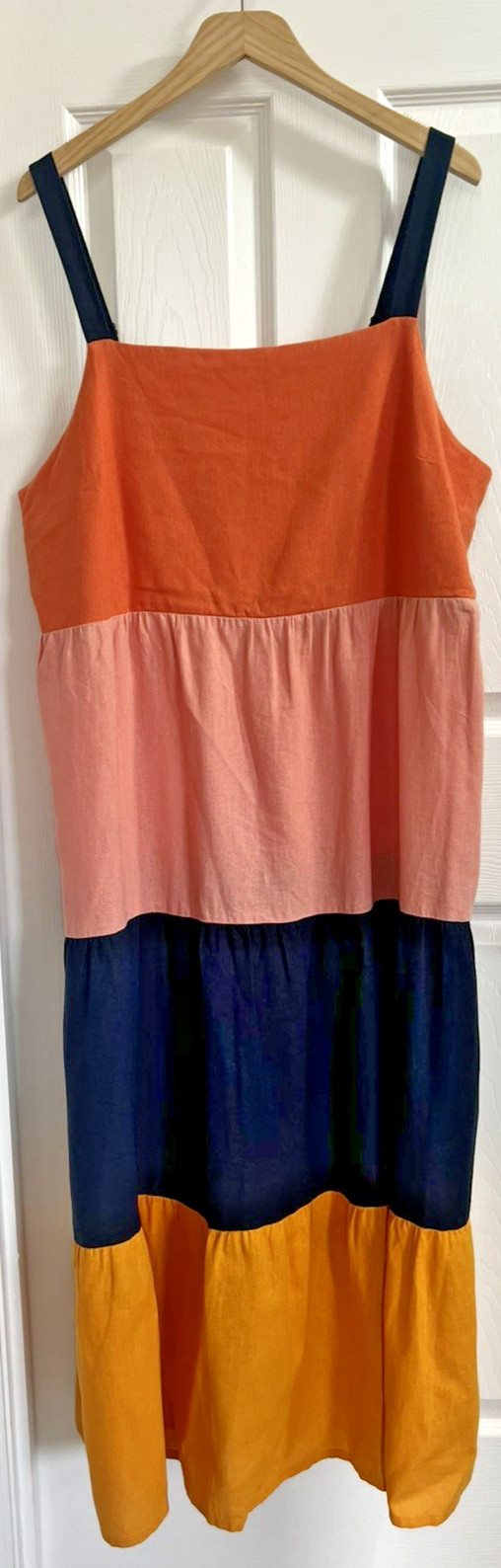 ☆anko Linen Blend Colour Block Maxi Dress☆Size 18☆Brand new with tags!☆