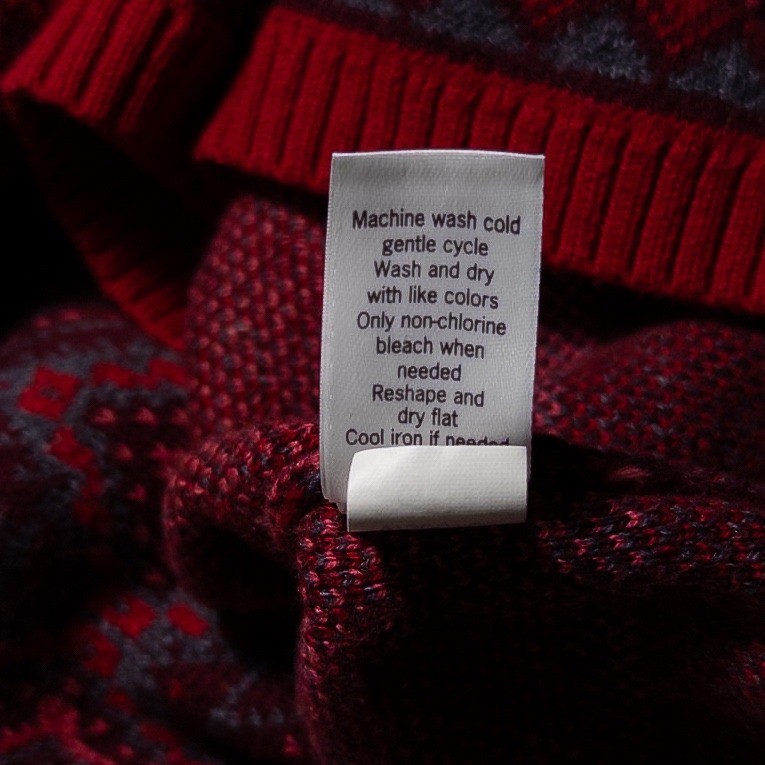 Athleta Womens Sweater Dress Small Red Grey Fair Isle Knit Split Neck 3/4 Sleeve