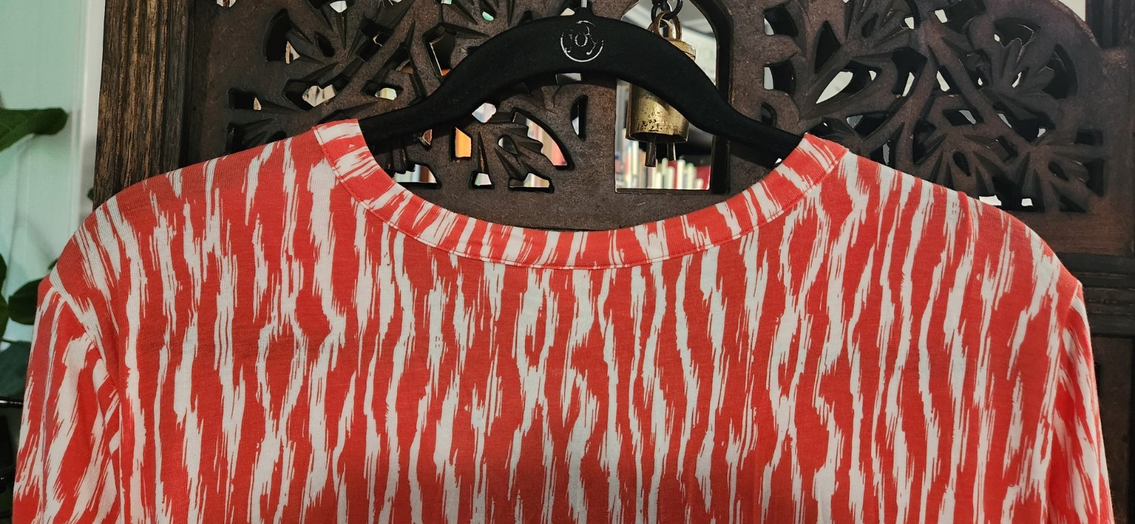 Pendleton Breezeway Faux Wrap XL Extra Large Dress Salmonberry Ivory Zebra Coral