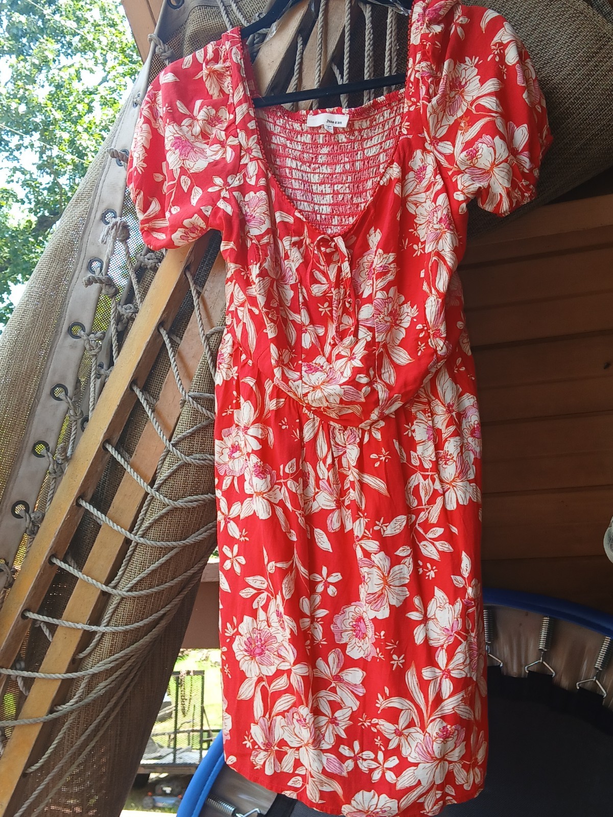 june and hudson red fit and flare sweet summerdress