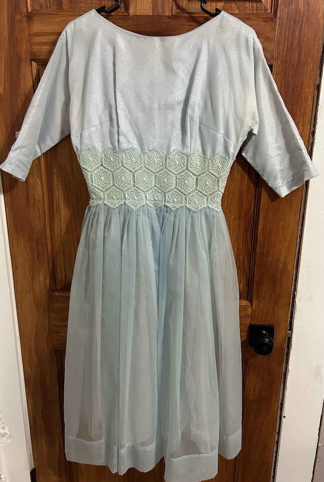 Dreamy 50s Vintage Blue Dress Small Union Made Fairycore Alice in Wonderland