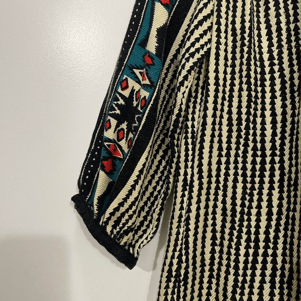 Free People Multicolor Bow and Arrow Boho Henley Dress Size XS $128