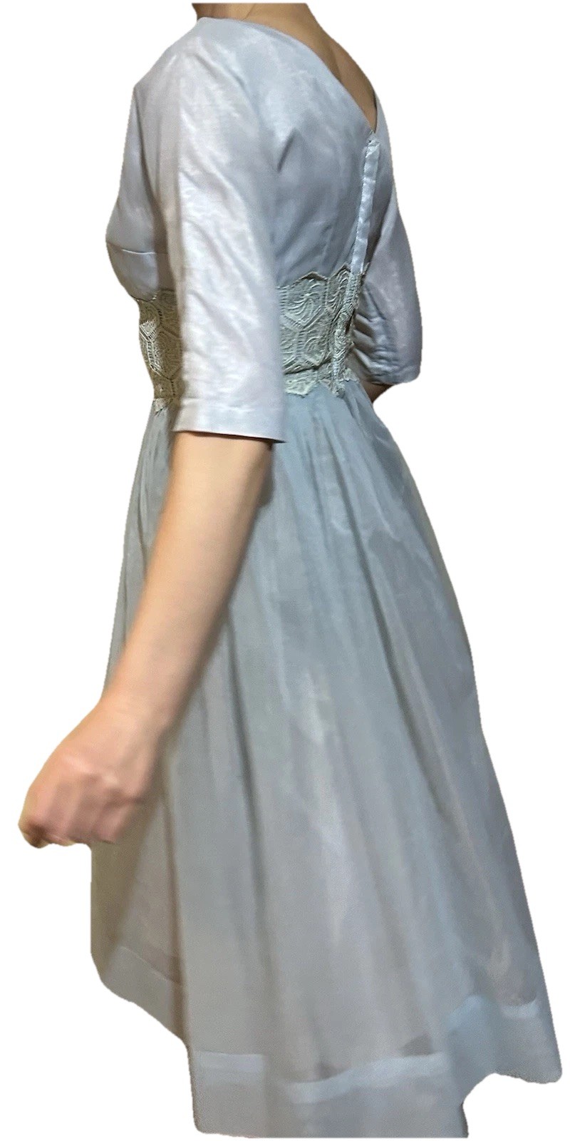 Dreamy 50s Vintage Blue Dress Small Union Made Fairycore Alice in Wonderland