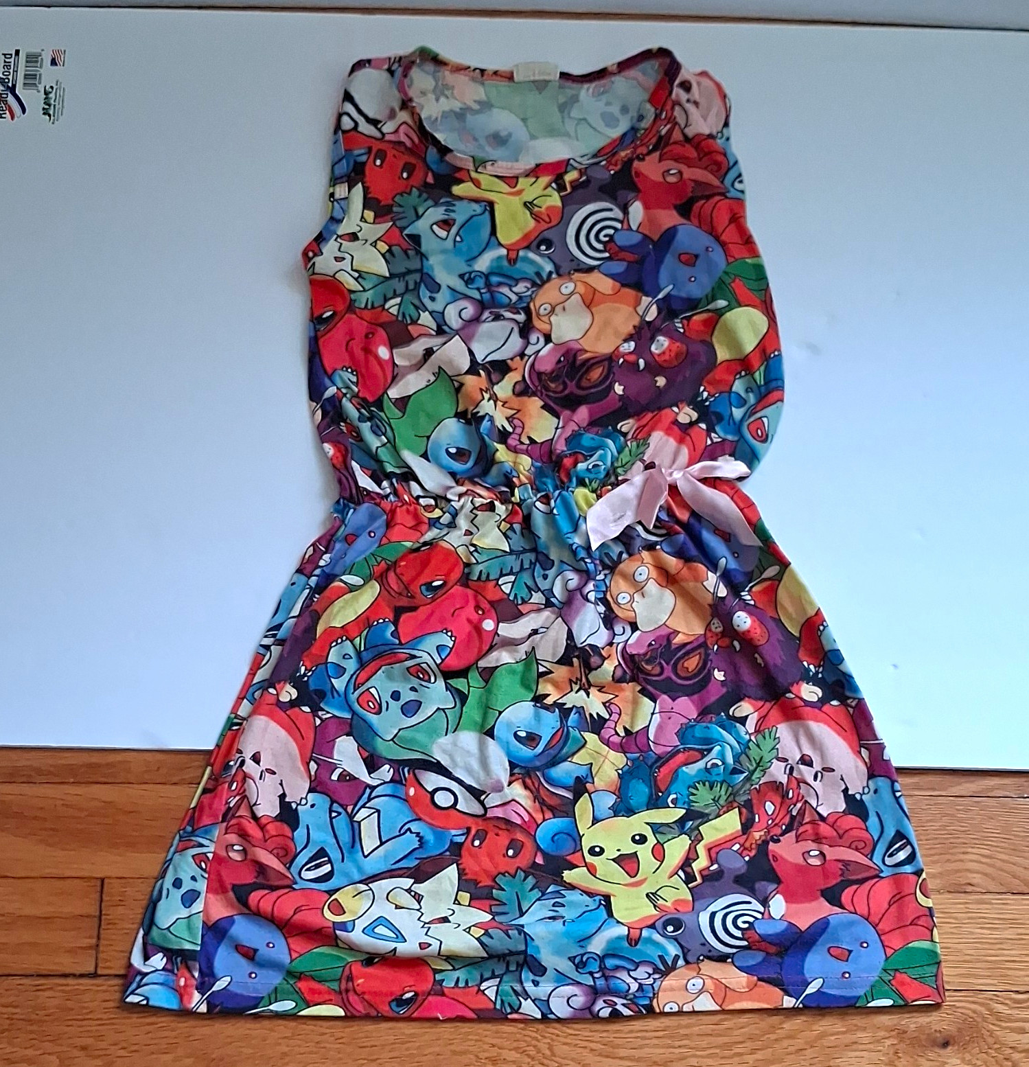Hot Topic XS Pikachu Graphic Fit & Flare Smocked Sleeveless Scoop Dress