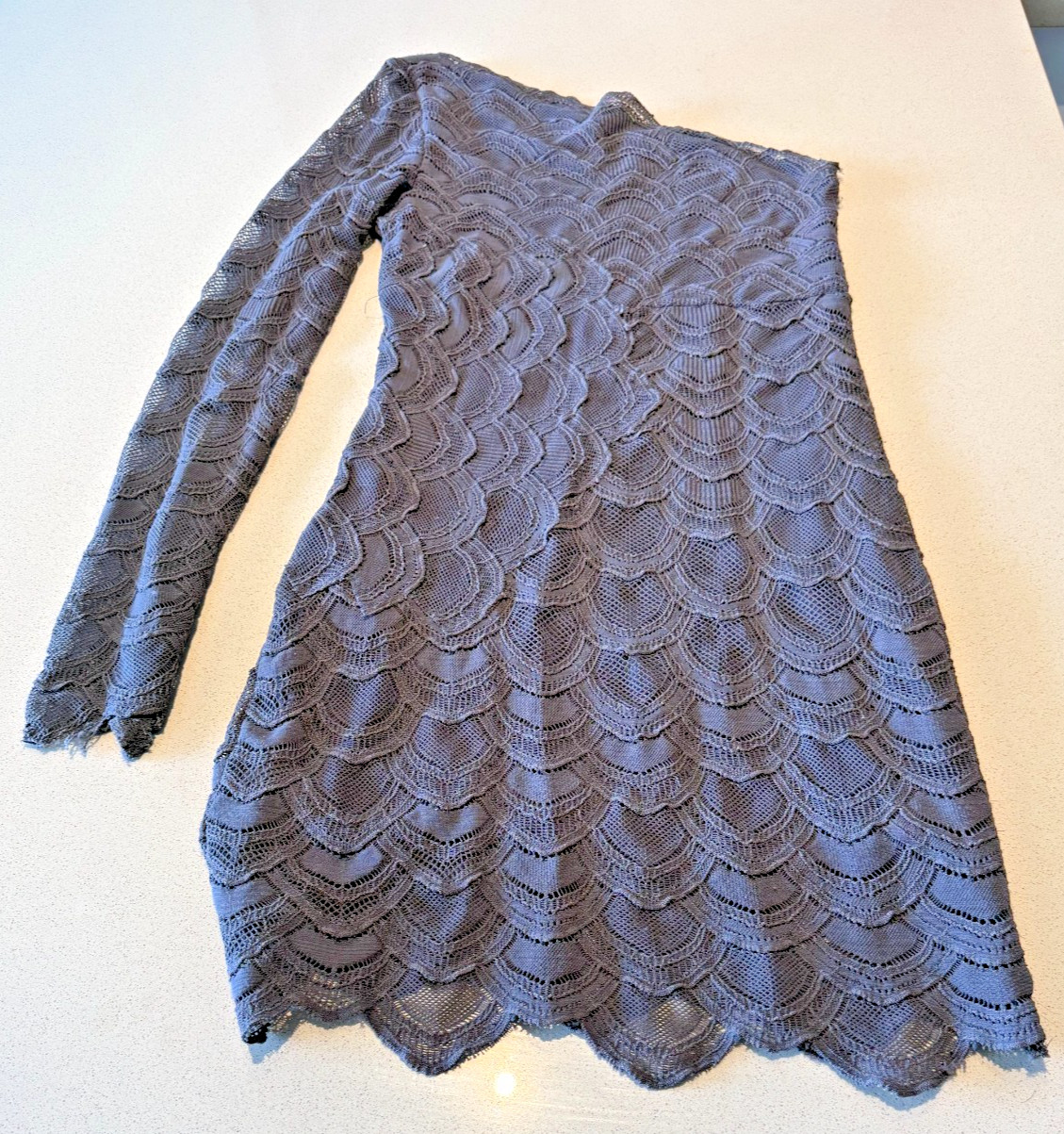 Nightcap Dress Size 3 Grey Off The Shoulder One Sleeve