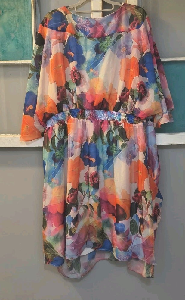 City Chic Trendy Plus Size Printed Faux-Wrap Dress XXL. 24