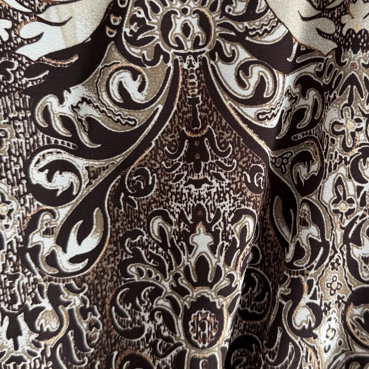 Perceptions Tiered Dress Sz 8 Romantic, Feminine Cottagecore Brown Paisley fairy