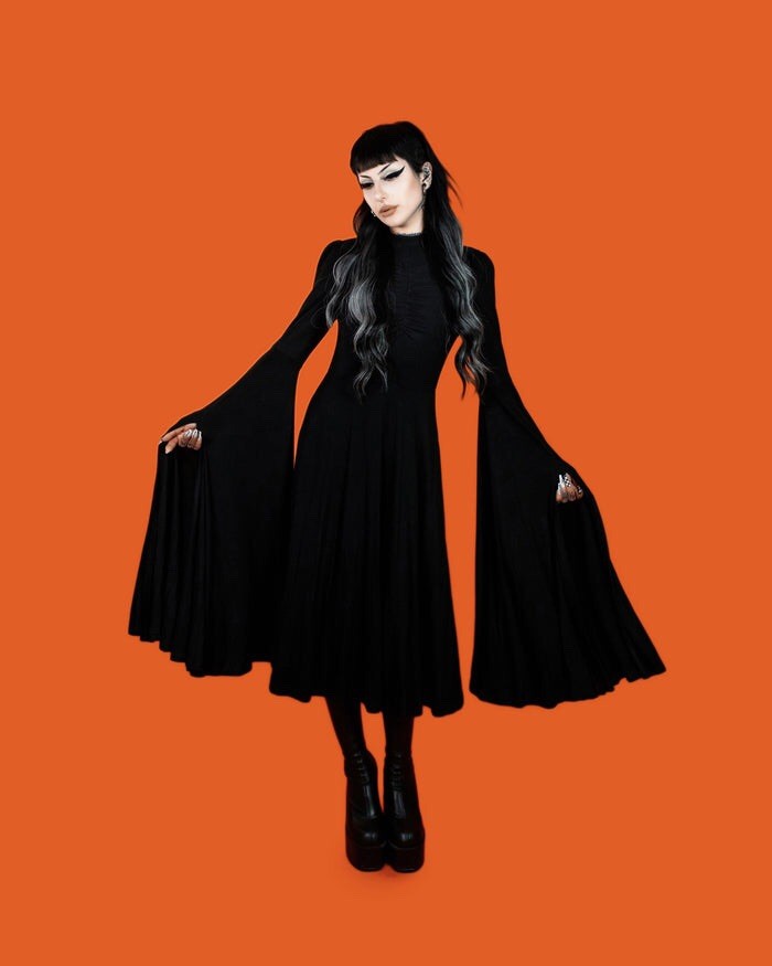 NWOT Lively Ghosts Unhallowed Dress XS Black Gothic Dress Vampire Halloween
