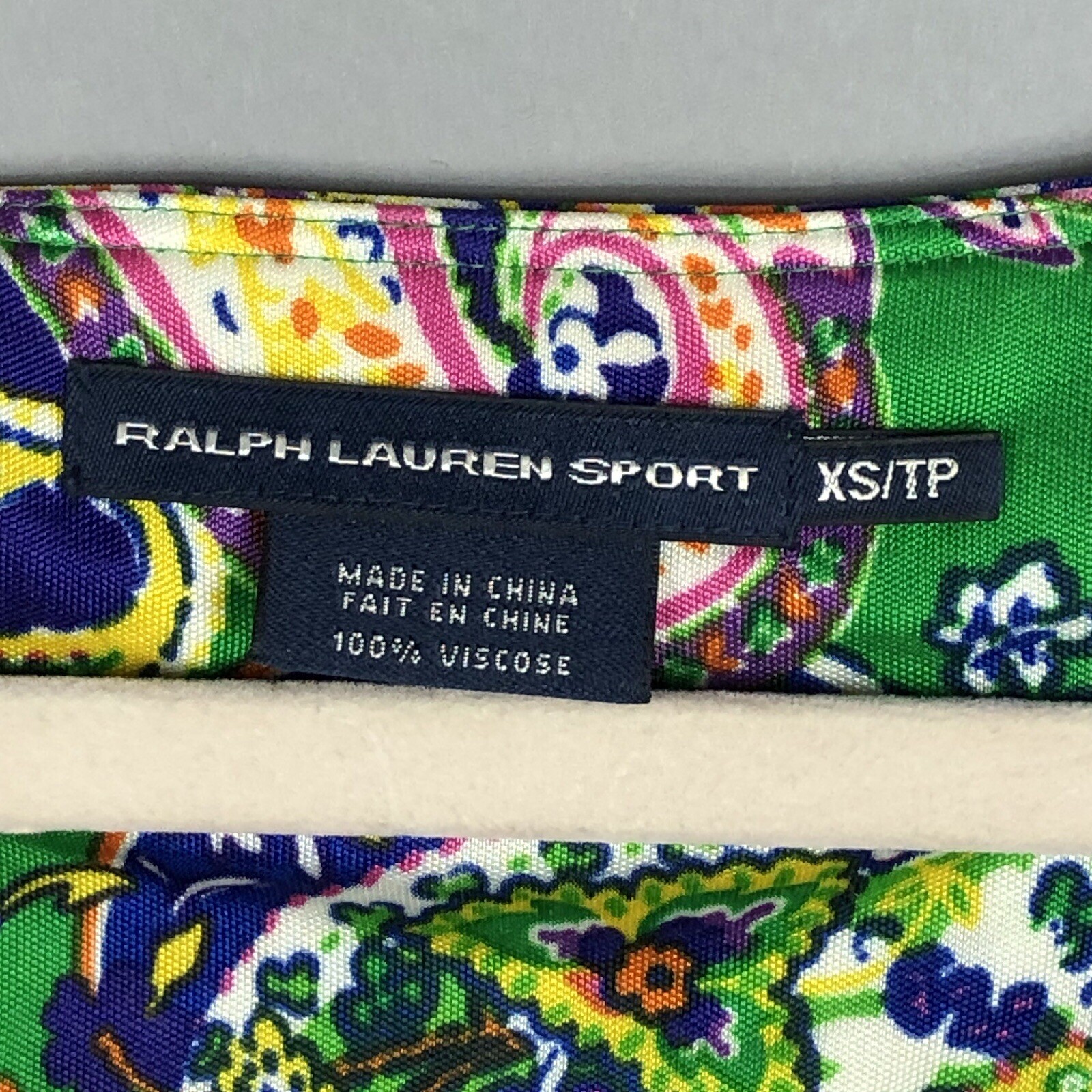Ralph Lauren Sport Paisley Print Pullover Dress XS Short Sleeve Colorful Casual