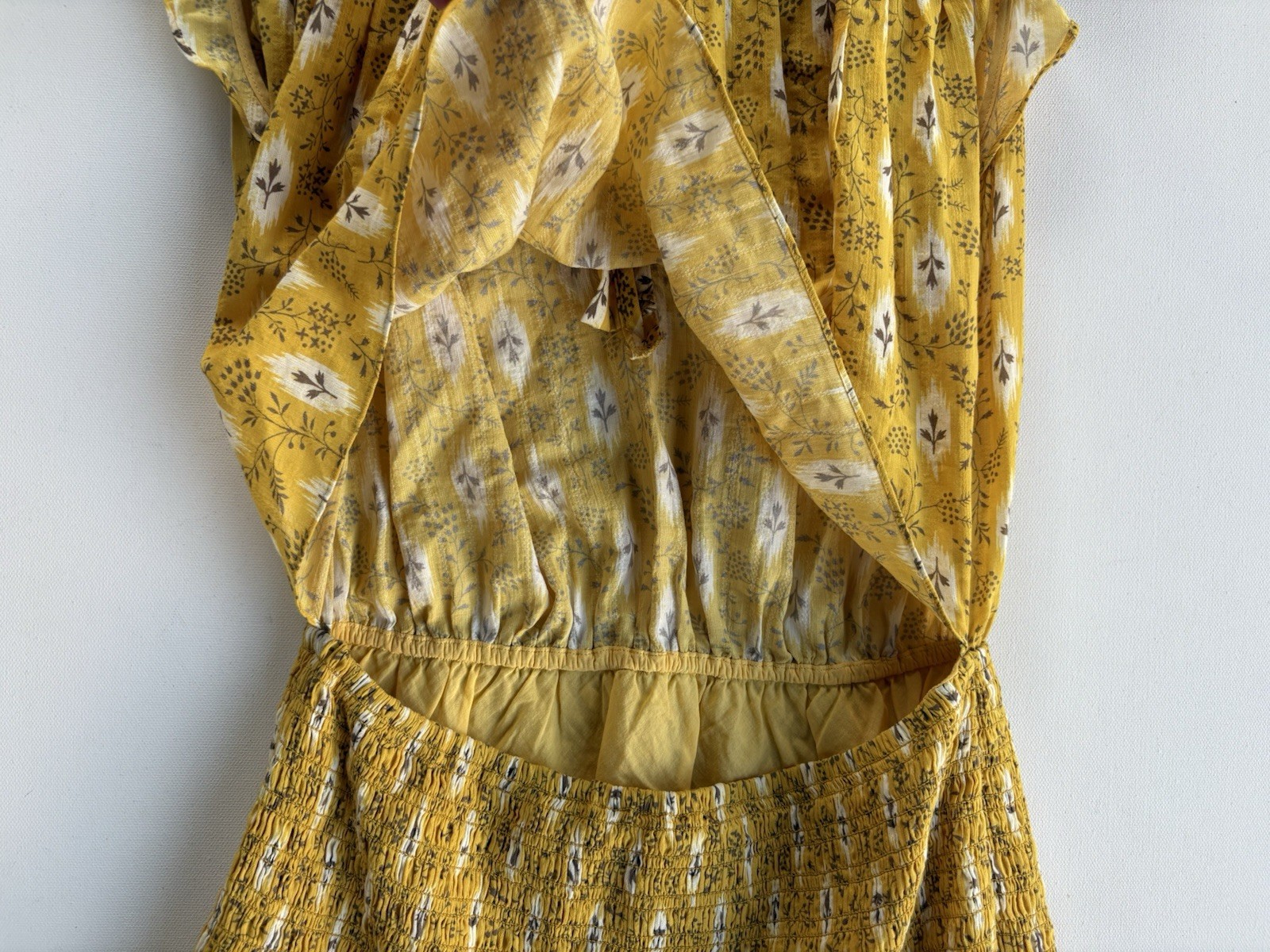 Veronica Beard Rayna Botanical Ikat Mini Dress Open Back Size 4