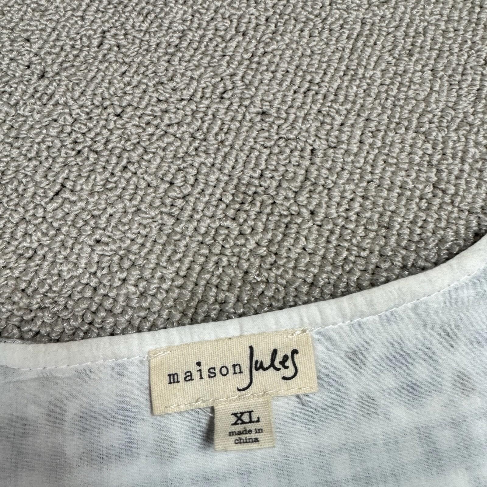 Maison Jules Dress Blue White Sleeveless Women’s Size XL NWT