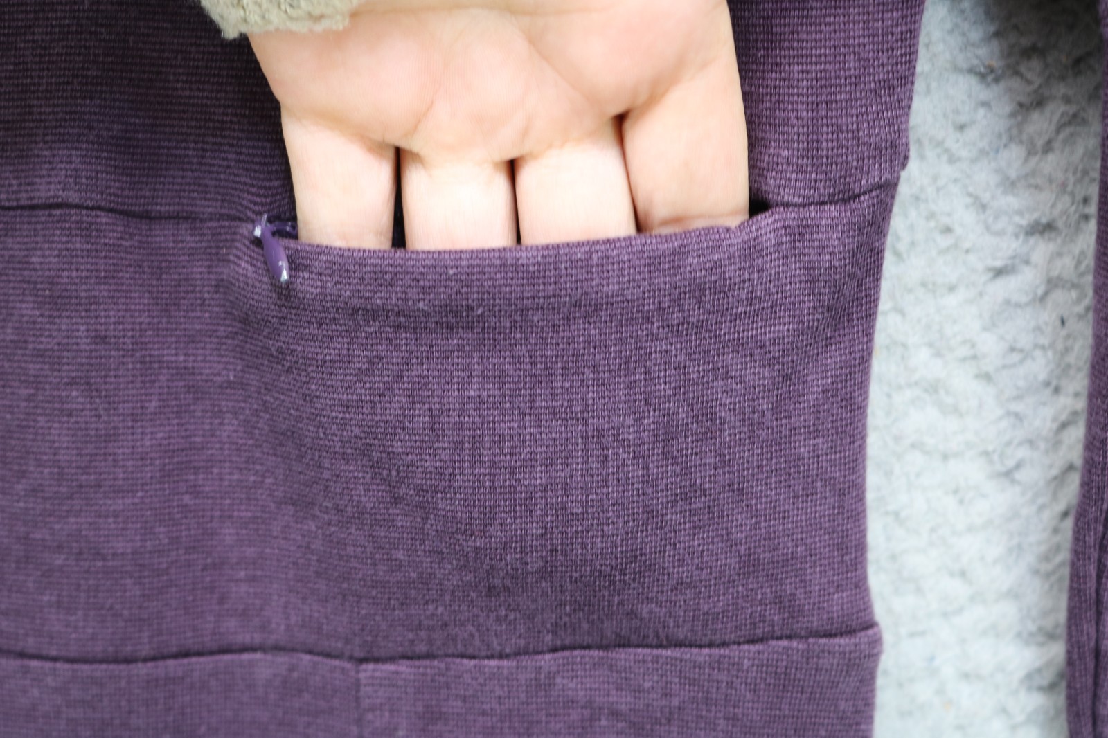 Horny Toad Long Sleeve Purple Midi Dress-Small-Very Soft-Ballet Wrap-Minimalist