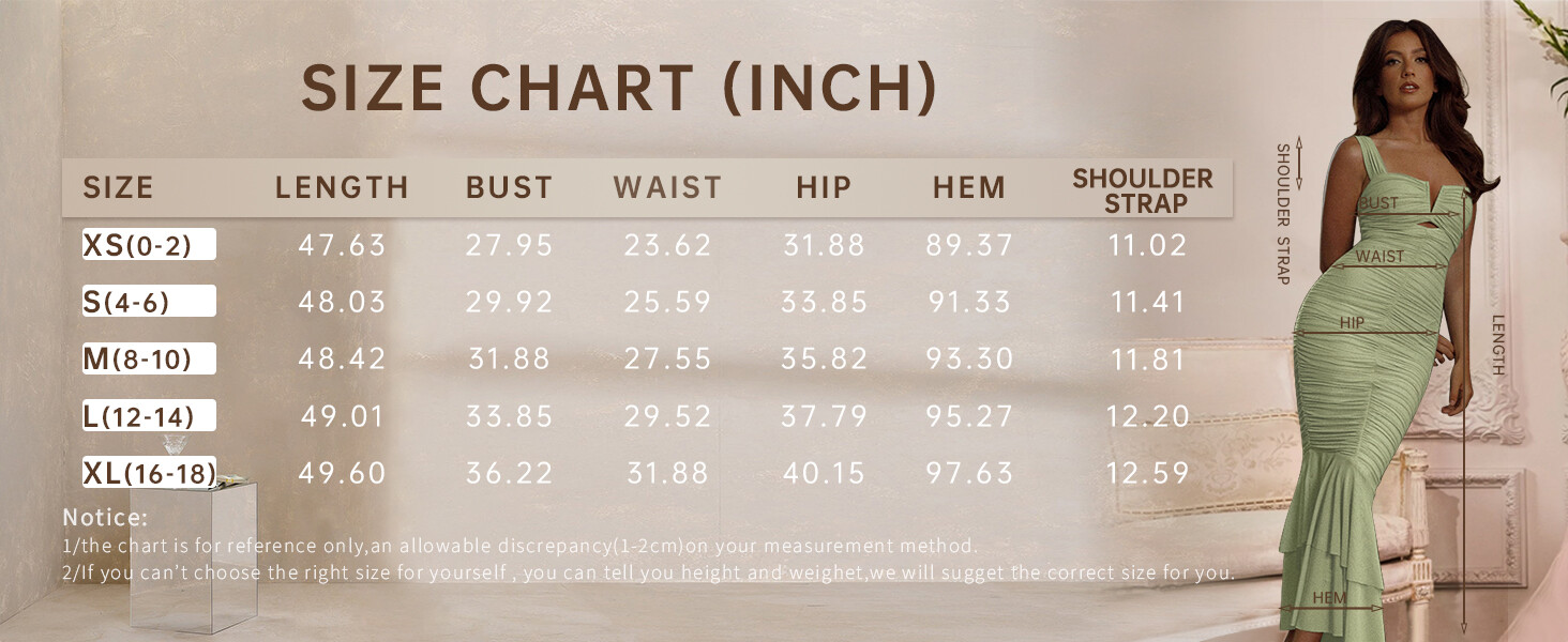 Women’s Sleeveless Strappy Prom Party Evening Ruched Bodycon Mermaid – Chartou